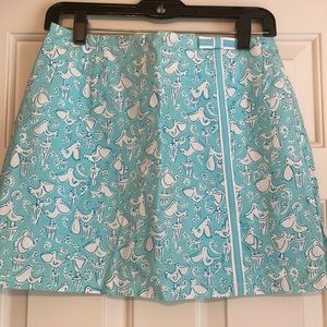 Lilly Pulitzer blue pelican OI salty print lenore skort size 4